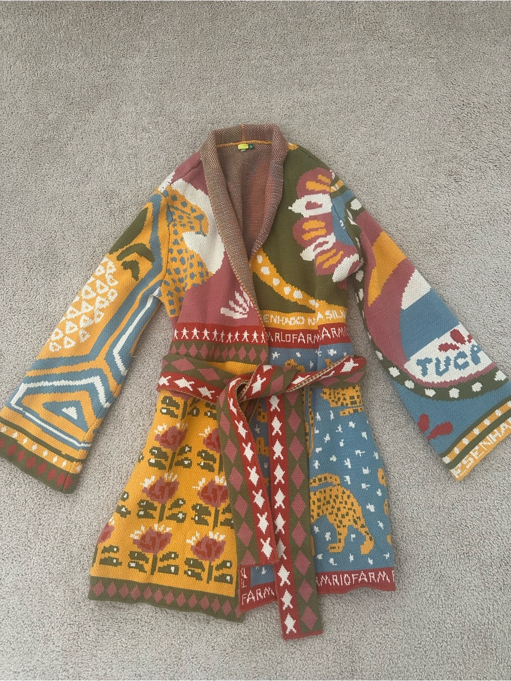 Farm Rio Knit Belted Cardigan